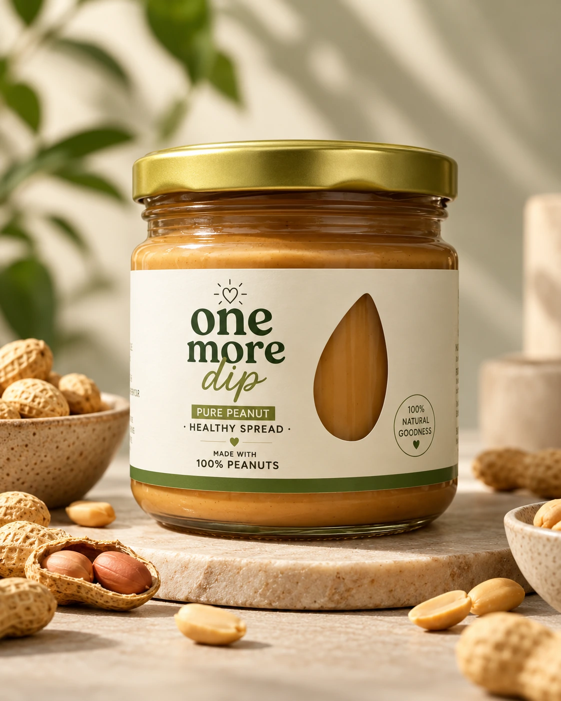 One More Dip Pure Peanut peanut butter jar